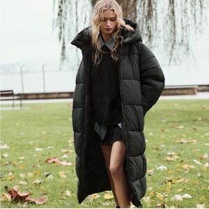 Long Black Puffer Coat